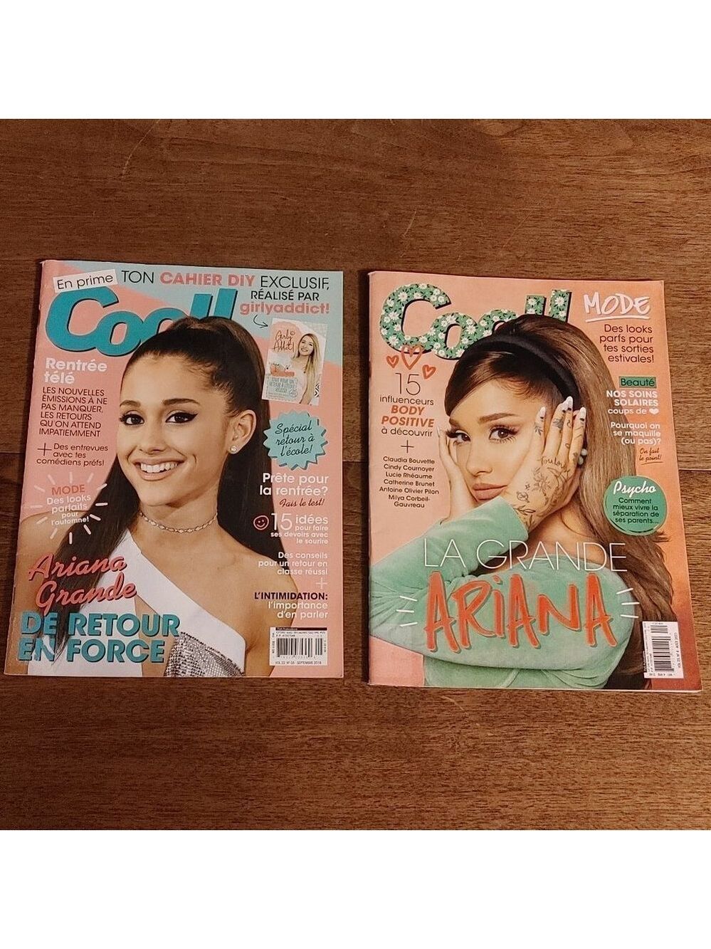 ARIANA GRANDE COOL! Magazine x 2 2018 and 2021